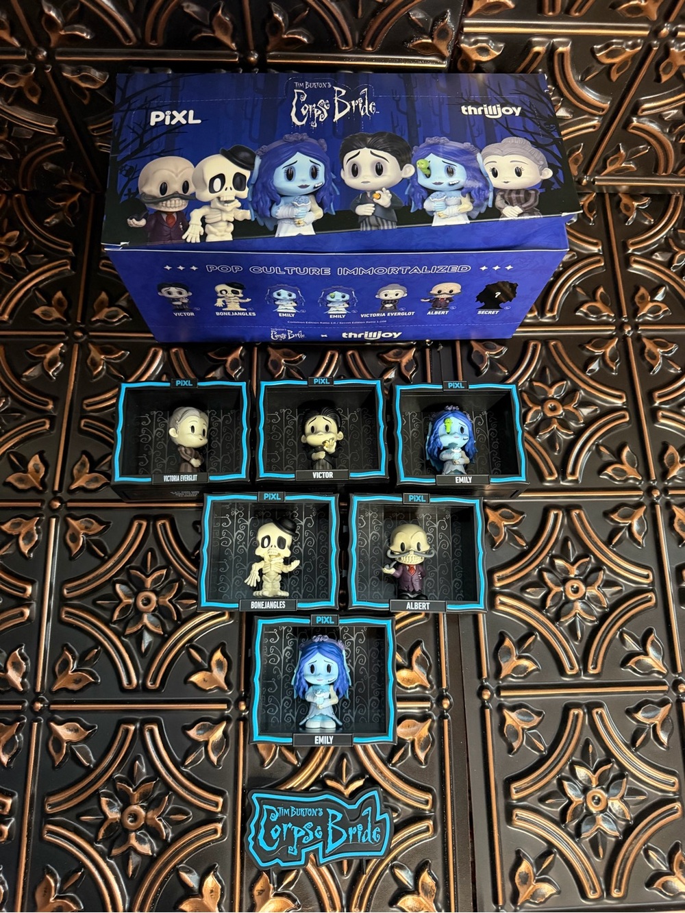 Thrilljoy Tim Burton Corpse Bride PIXL Mini Figure Set - Blue & Cream Accents
